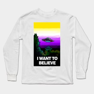 I WANT TO BELIEVE in NONBINARY Long Sleeve T-Shirt